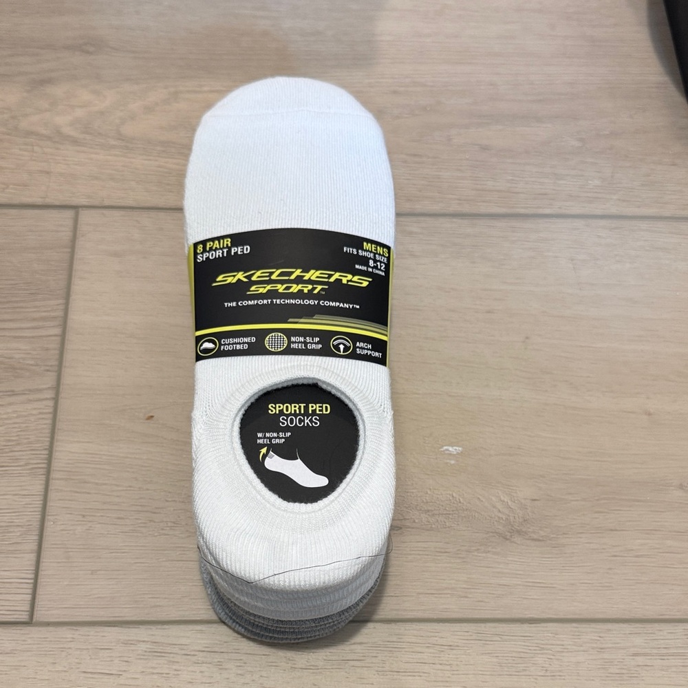 Skechers Sport Men's Athletic White Socks